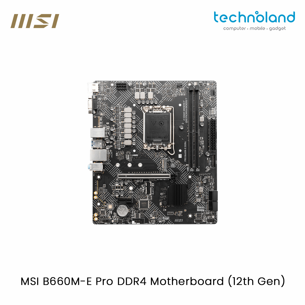 MSI B660M-E Pro DDR4 Motherboard (12th Gen) Jpeg 2