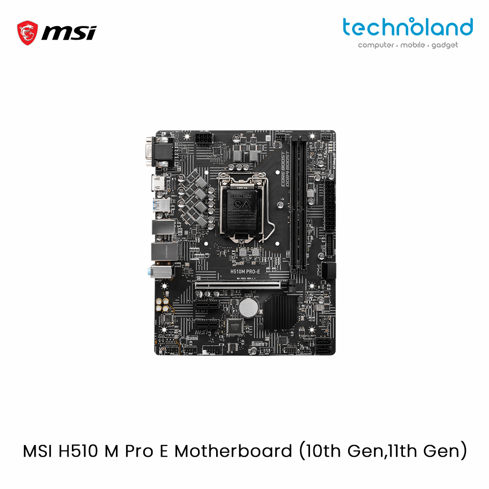 MSI H510 M Pro E Motherboard (10th Gen,11th Gen) Website Frame 3