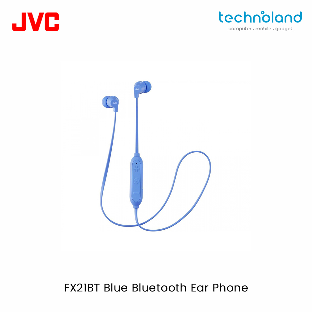 JVC FX21BT Blue Bluetooth Ear Phone Jpeg 1