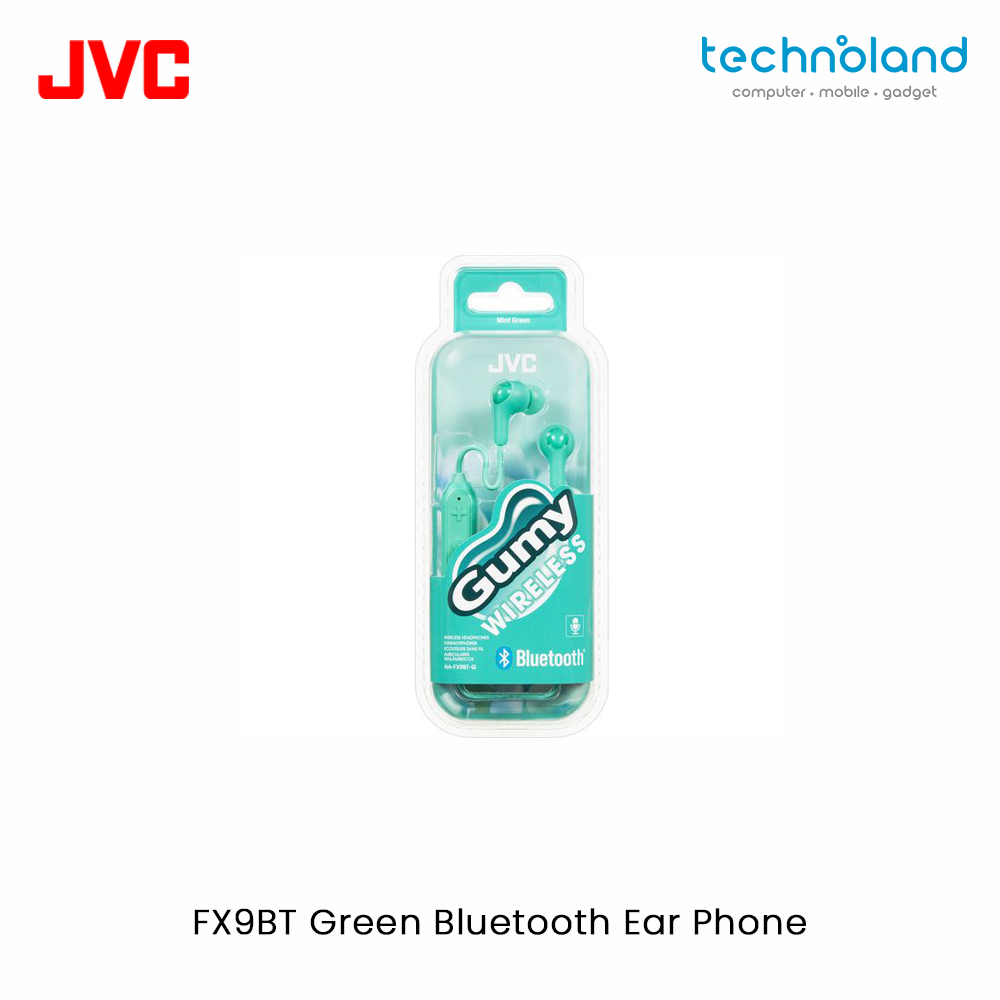 JVC FX9BT Green Bluetooth Ear Phone Jpeg 1