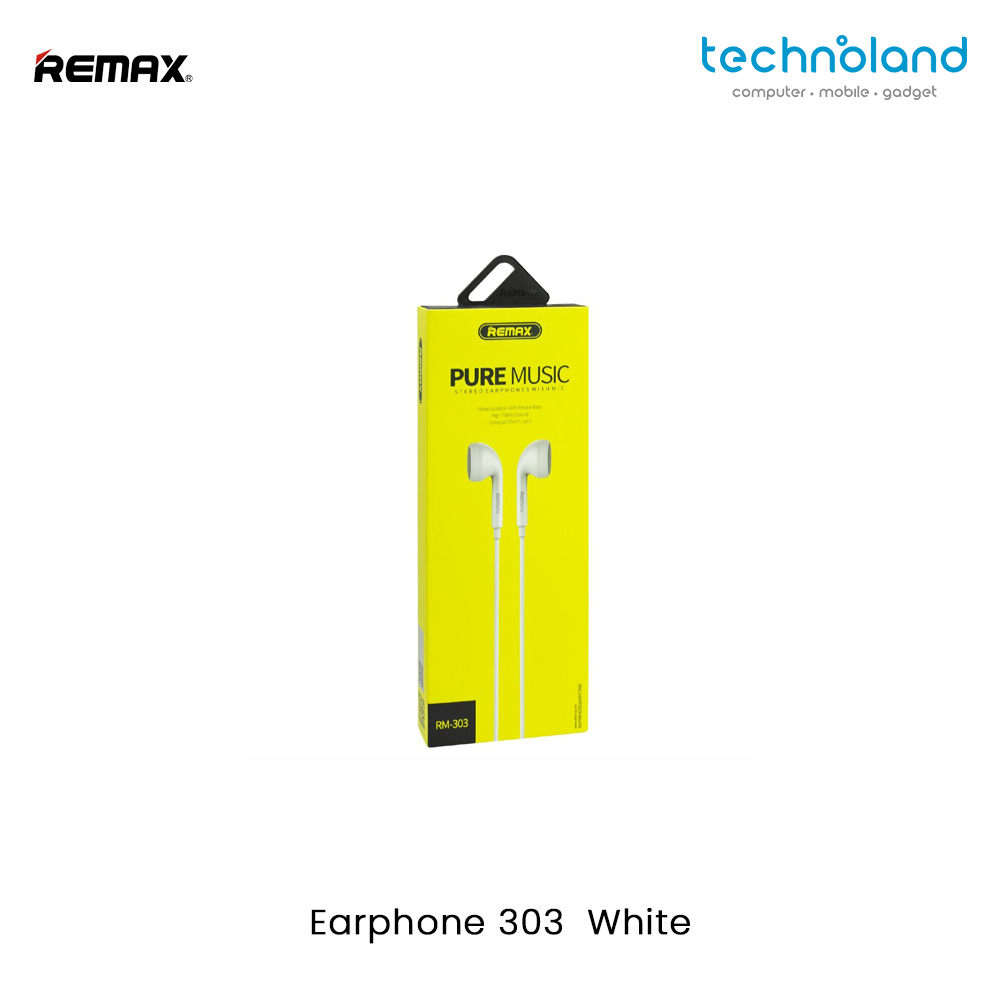Remax Earphone 303 White Jpeg 1