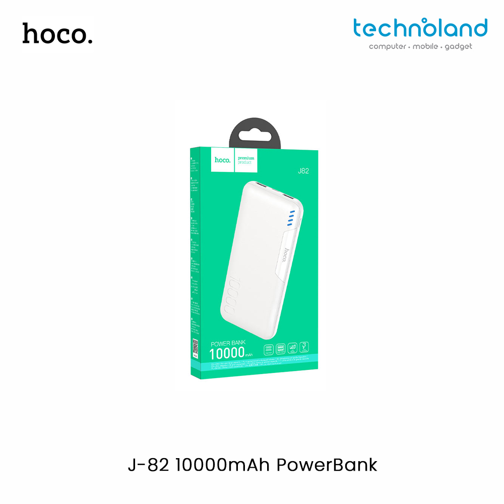 Hoco J-82 10000mAh Power Bank White Website Frame 3