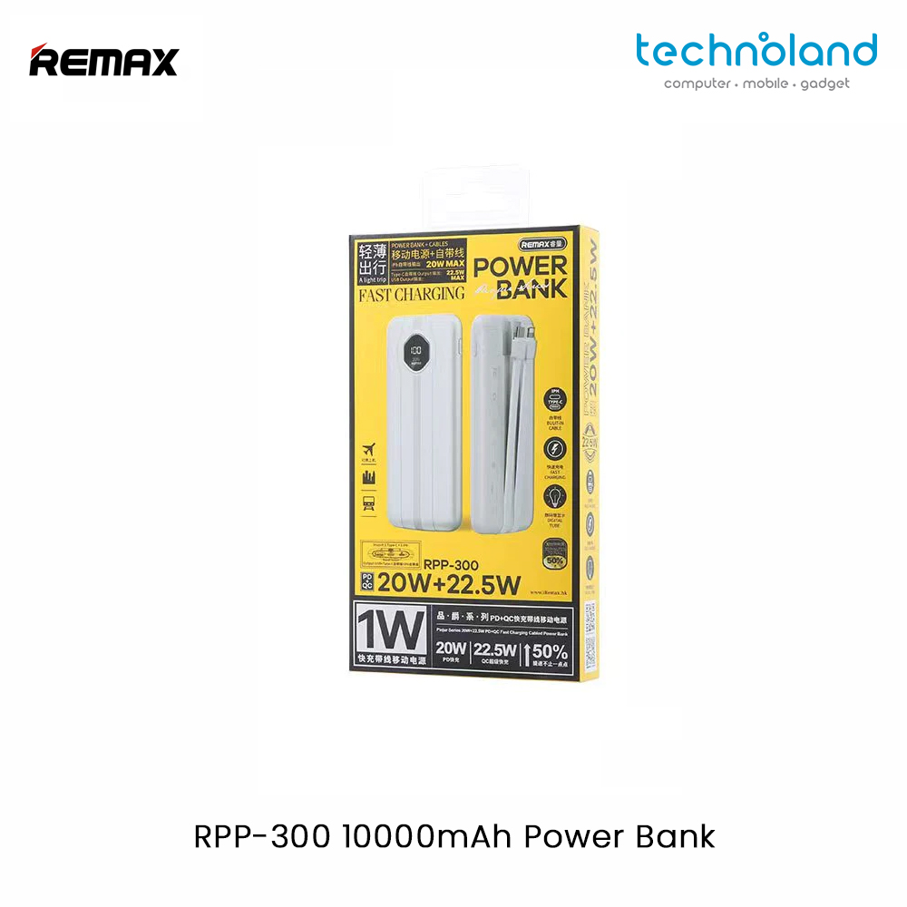 Remax RPP-300 10000mAh Power Bank White Website Frame 2