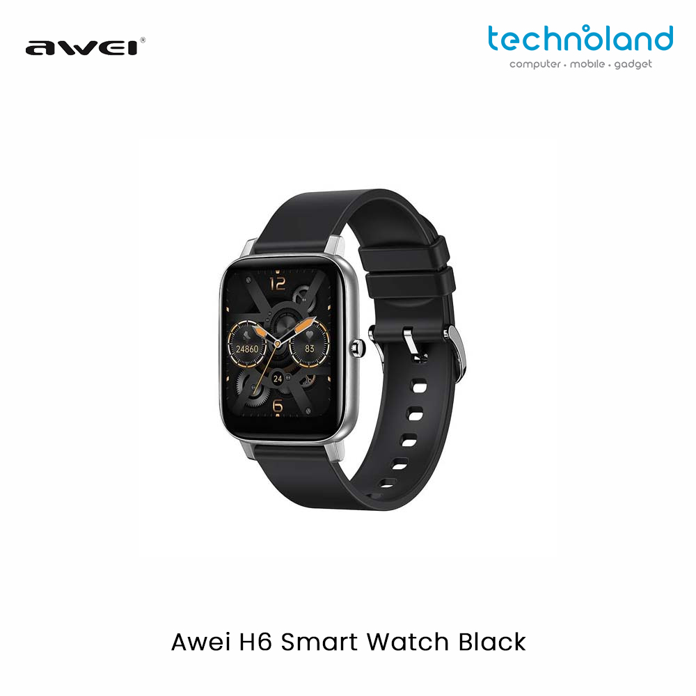 Awei H6 Smart Watch Black Jpeg