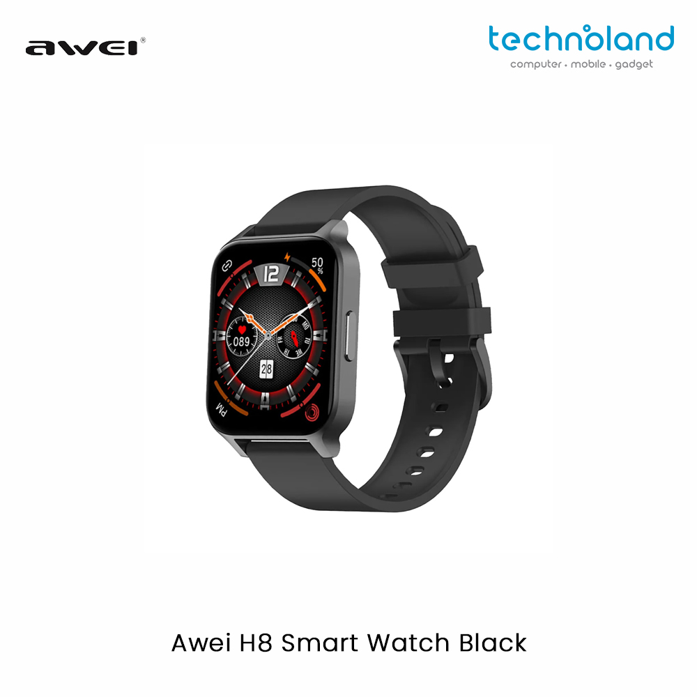 C-Awei H8 Smart Watch Black Jpeg
