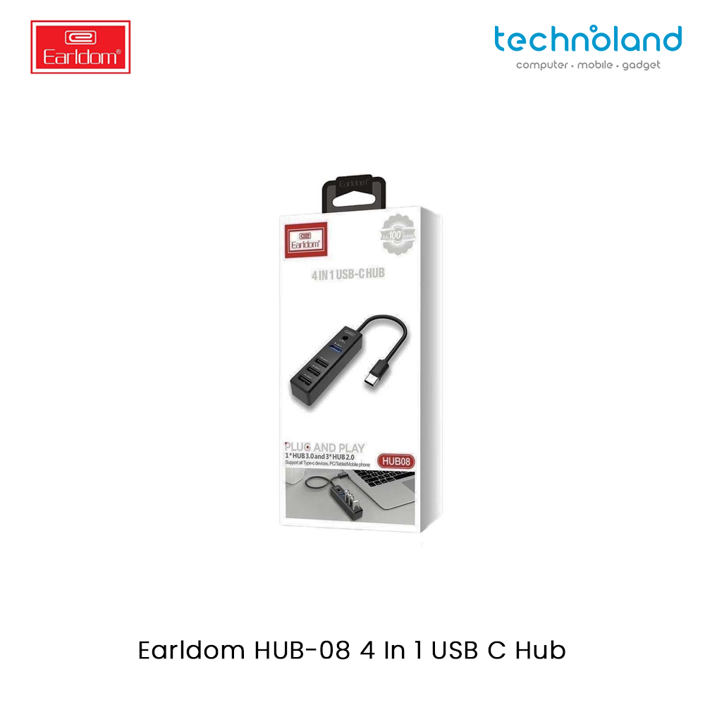 Earldom HUB-08 4 In 1 USB C HUB Website Frame 3
